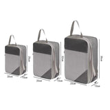 Maxbell Maxbell 3Pcs Compression Packing Cubes Compression Storage Bags for Vacation Outdoor Gray