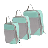 Maxbell 3Pcs Compression Packing Cubes Compression Storage Bags for Vacation Outdoor Blue