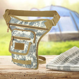 Maxbell Drop Leg Bag Fashion and Stylish Thigh Drop Leg Bag for Riding Hiking Travel Gray Camo