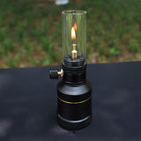 Maxbell Camping Gas Lantern Versatile Adjustable Gas Lamp for Picnic Hiking Climbing Black
