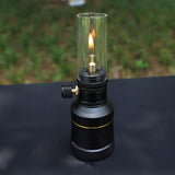 Maxbell Camping Gas Lamp Candlelight Lantern Tent Lamp for Backpacking Picnic Travel Black Lamp