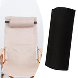 Maxbell Folding Chair Pillow Portable Beach Chair Cushion for Camping Garden Outdoor Black