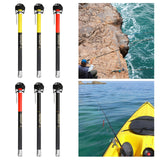 Maxbell Fish Gaff Hook Ergonomic Grip Bass Fishing Tools Carbon Squid Gaff Equipment Black 3 Meter