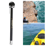 Maxbell Fish Gaff Hook Ergonomic Grip Bass Fishing Tools Carbon Squid Gaff Equipment Black 3 Meter