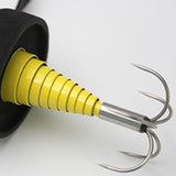 Maxbell Fish Gaff Hook Ergonomic Grip Bass Fishing Tools Carbon Squid Gaff Equipment Black 5 Meter