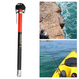 Maxbell Fish Gaff Hook Ergonomic Grip Bass Fishing Tools Carbon Squid Gaff Equipment Red 3 Meter