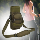 Maxbell Water Bottle Carrier Bag Pocket for Traveling Backpacking Outdoor Activities Deep Green