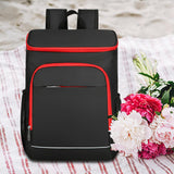Maxbell Insulated Backpack Accessories Large Traveling Bag for Shopping Picnic Women Black Red