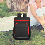 Maxbell Insulated Backpack Accessories Large Traveling Bag for Shopping Picnic Women Black Red