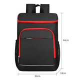 Maxbell Insulated Backpack Accessories Large Traveling Bag for Shopping Picnic Women Black Red