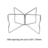 Maxbell Folding Cooler Stand Metal Foldable Stand Rack Frame for Cooking Camping BBQ L