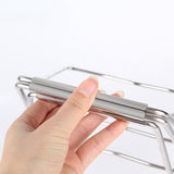 Maxbell Folding Cooler Stand Metal Foldable Stand Rack Frame for Cooking Camping BBQ L