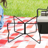 Maxbell Folding Cooler Stand Iron Lightweight Ice Box Holder for Cooking Outdoor BBQ