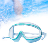 Maxbell Adult Swim Goggles Anti Fog Eye Protection Portable Eyewear for Water Sports Green White