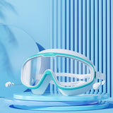 Maxbell Adult Swim Goggles Anti Fog Eye Protection Portable Eyewear for Water Sports Green White