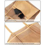 Maxbell Maxbell Mesh Beach Tote Bag Large Capacity Storage Bag for Shopping Vacation Camping Khaki
