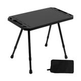 Maxbell Folding Camping Table Retractable Detachable Picnic Table for Beach BBQ Yard black