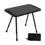 Maxbell Folding Camping Table Retractable Detachable Picnic Table for Beach BBQ Yard black
