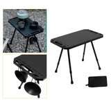 Maxbell Folding Camping Table Retractable Detachable Picnic Table for Beach BBQ Yard black