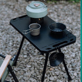 Maxbell Folding Camping Table Retractable Detachable Picnic Table for Beach BBQ Yard black