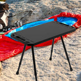Maxbell Folding Camping Table Retractable Detachable Picnic Table for Beach BBQ Yard black