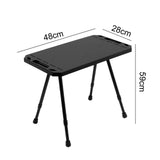 Maxbell Folding Camping Table Retractable Detachable Picnic Table for Beach BBQ Yard black