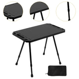 Maxbell Folding Camping Table Retractable Detachable Picnic Table for Beach BBQ Yard black