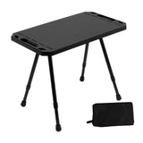 Maxbell Folding Camping Table Retractable Detachable Picnic Table for Beach BBQ Yard black