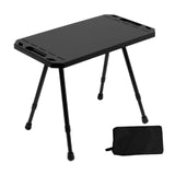 Maxbell Folding Camping Table Retractable Detachable Picnic Table for Beach BBQ Yard black