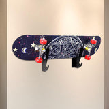 Maxbell Skateboard Wall Mount Display Rack Tool Storage for Skis Kiteboard Snowboard black