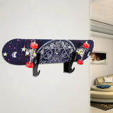 Maxbell Skateboard Wall Mount Display Rack Tool Storage for Skis Kiteboard Snowboard black