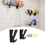 Maxbell Skateboard Wall Mount Display Rack Tool Storage for Skis Kiteboard Snowboard black
