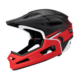 Maxbell Full Face Bike Helmet Protective Helmet Shock Absorbing Mountain Bike Helmet Red Black
