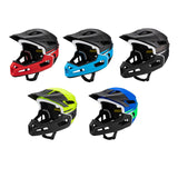 Maxbell Full Face Bike Helmet Protective Helmet Shock Absorbing Mountain Bike Helmet Red Black