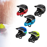 Maxbell Full Face Bike Helmet Protective Helmet Shock Absorbing Mountain Bike Helmet Red Black