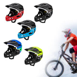 Maxbell Full Face Bike Helmet Protective Helmet Shock Absorbing Mountain Bike Helmet Red Black