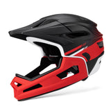 Maxbell Full Face Bike Helmet Protective Helmet Shock Absorbing Mountain Bike Helmet Red Black