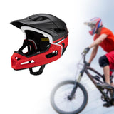 Maxbell Full Face Bike Helmet Protective Helmet Shock Absorbing Mountain Bike Helmet Red Black