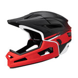 Maxbell Full Face Bike Helmet Protective Helmet Shock Absorbing Mountain Bike Helmet Red Black
