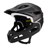 Maxbell Full Face Bike Helmet Protective Helmet Shock Absorbing Mountain Bike Helmet Titanium Black
