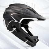 Maxbell Full Face Bike Helmet Protective Helmet Shock Absorbing Mountain Bike Helmet Titanium Black