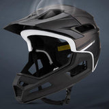 Maxbell Full Face Bike Helmet Protective Helmet Shock Absorbing Mountain Bike Helmet Titanium Black