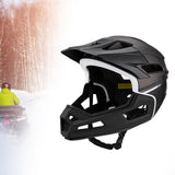 Maxbell Full Face Bike Helmet Protective Helmet Shock Absorbing Mountain Bike Helmet Titanium Black