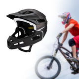 Maxbell Full Face Bike Helmet Protective Helmet Shock Absorbing Mountain Bike Helmet Titanium Black