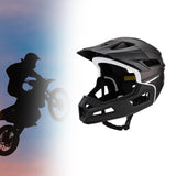 Maxbell Full Face Bike Helmet Protective Helmet Shock Absorbing Mountain Bike Helmet Titanium Black