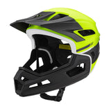 Maxbell Full Face Bike Helmet Protective Helmet Shock Absorbing Mountain Bike Helmet Fluorescent Yellow