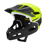 Maxbell Full Face Bike Helmet Protective Helmet Shock Absorbing Mountain Bike Helmet Fluorescent Yellow