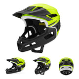 Maxbell Full Face Bike Helmet Protective Helmet Shock Absorbing Mountain Bike Helmet Fluorescent Yellow