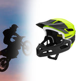 Maxbell Full Face Bike Helmet Protective Helmet Shock Absorbing Mountain Bike Helmet Fluorescent Yellow