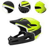 Maxbell Full Face Bike Helmet Protective Helmet Shock Absorbing Mountain Bike Helmet Fluorescent Yellow